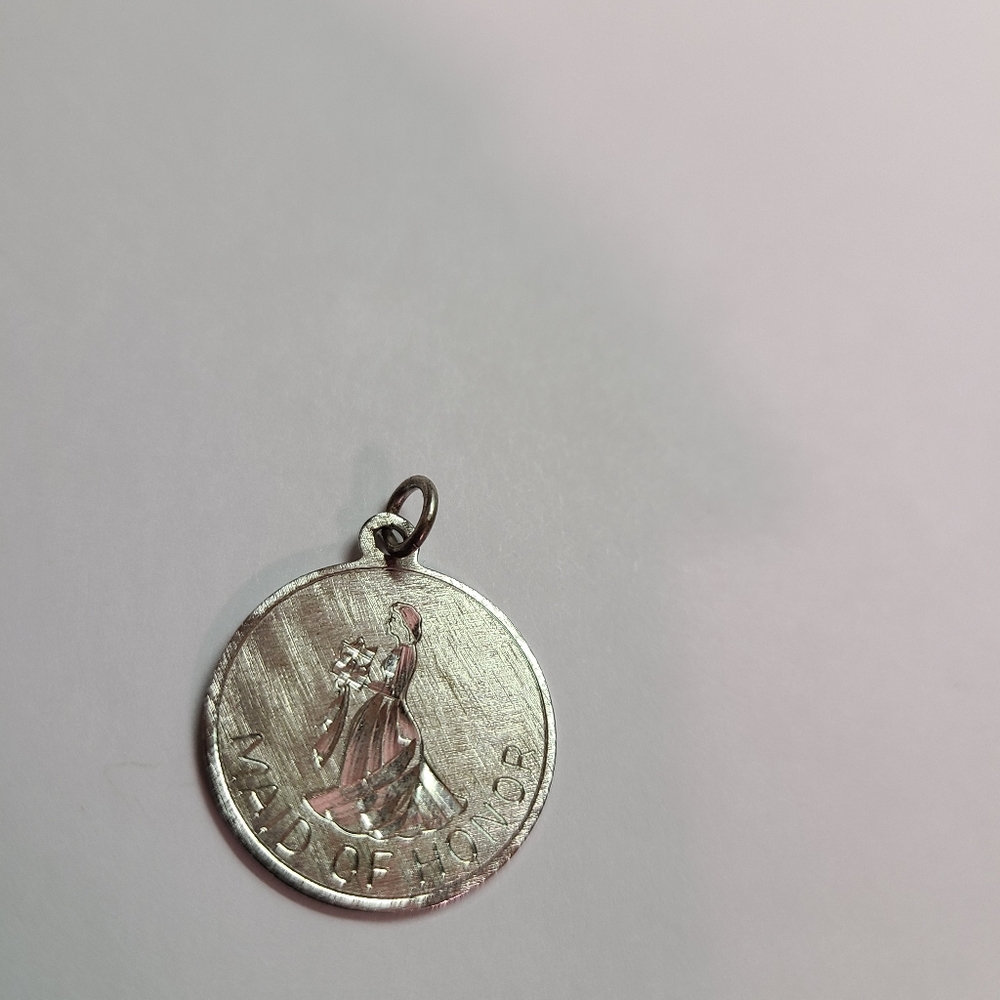 Sterling Silver MAID OF HONOR Pendant Charm